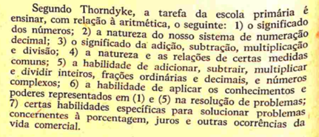 – Objetivos da aritmtica na escola primria