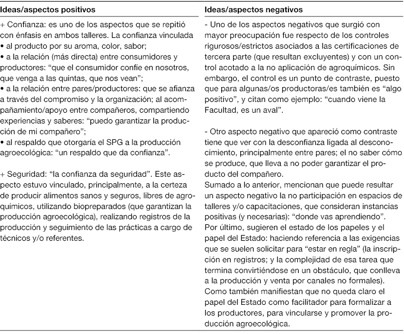 S&iacute;ntesis de ideas/aspectos positivos y negativos del concepto de garant&iacute;a