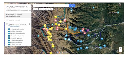 Imagen del mapeo colaborativo del territorio objeto del proyecto