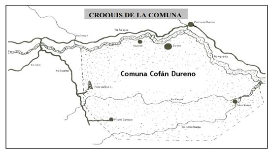 Croquis de la comunidad Cofn Dureno