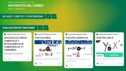 Ejemplo de actividad en el Padlet para el foro antes de las clases.