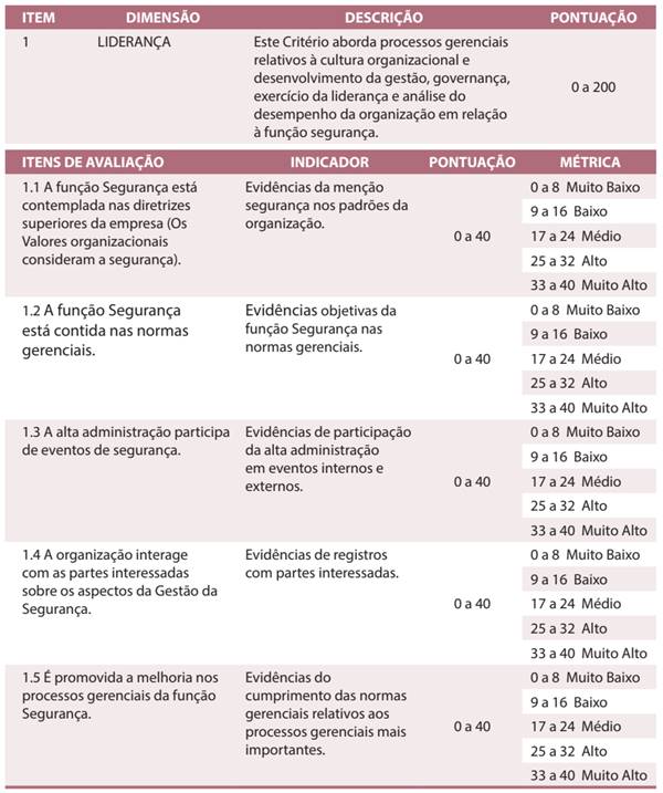 Dimensão: Liderança (20%)