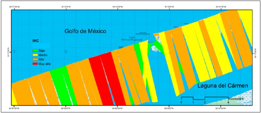Zona de alta vulnerabilidad frente al sistema Mecoacán en Paraíso, Tabasco.