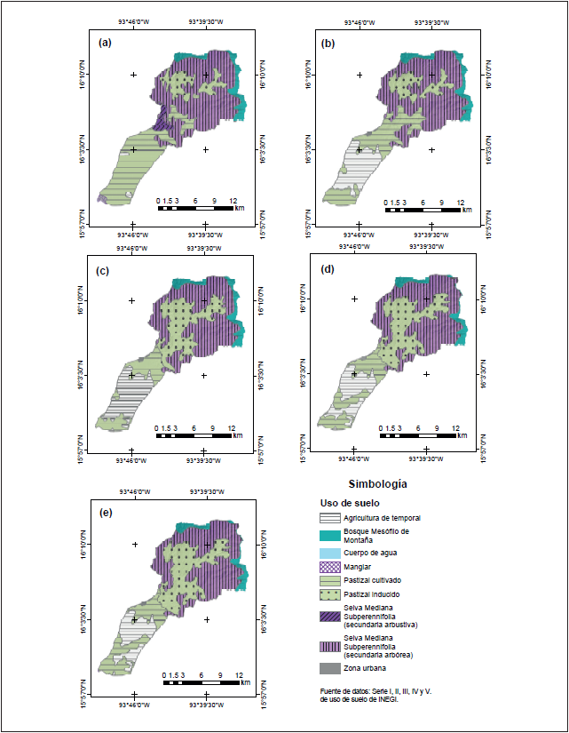 Cambios de uso del suelo y vegetaci�n en la cuenca del r�o Zanatenco, Chiapas (1985-2011).