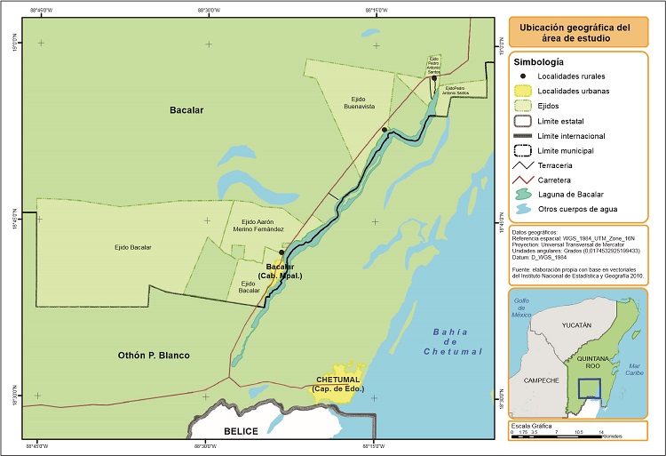 Ubicación geográfica del área de estudio.