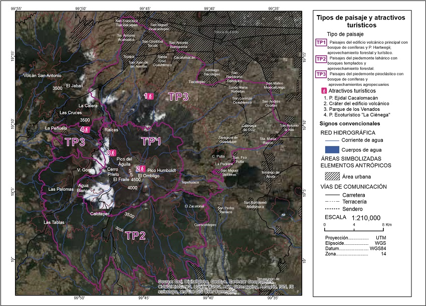 Mapa de los recorridos realizados en campo. Se incluyen los sitios en donde se capturaron las fotograf�as del itinerario de campo.