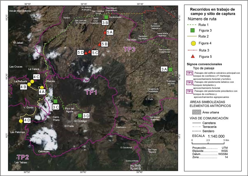 Mapa de tipos de paisaje y atractivos tur�sticos dentro del �rea de estudio.