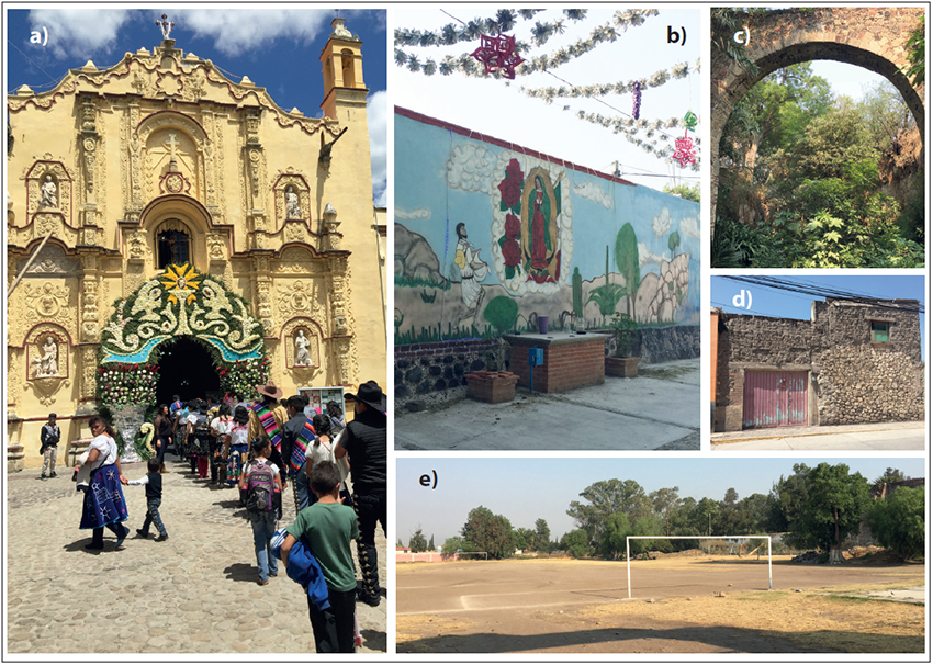 Cuarta etapa. a) Fiesta patronal de San Luis Obispo en la Parroquia.
							La fiesta dura una semana y está detalladamente programada. La
							organización de esta y las demás festividades religiosas se rota en los
							sectores. Vemos a uno de los sectores esperando para presentarse en el
							altar y portan la imagen de la virgen de Guadalupe para recibir
							bendiciones. Se visten con ropa especial para la ocasión y llama la
							atención no solo el colorido de la vestimenta sino la combinación de
							símbolos que llevan.