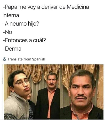 Meme que ilustra la apreciaci&oacute;n sexista y heteronormativa de las especialidades m&eacute;dicas 