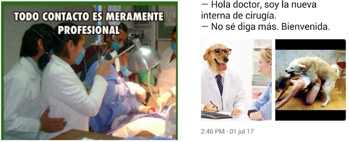 Memes que ilustran el acoso sexual a las estudiantes 