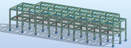 Reinforced concrete structural model. 