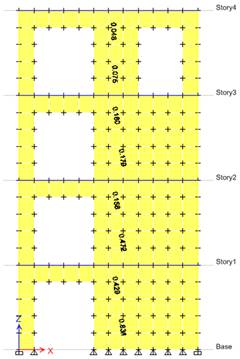 Radios D/C, flexo compresi�n mamposter�a eje 3. 