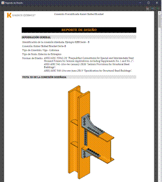 Reporte de dise�o. Ejemplo KBB Serie &ndash; B. 