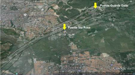 Ubicacin de trazas de la falla de Bocon. 