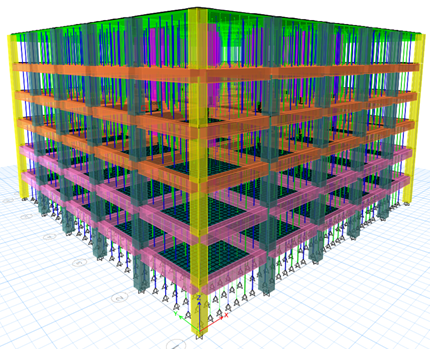 Distribuci�n de puntales Modelo 2. 