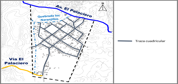 Trazado del �rea de estudio.