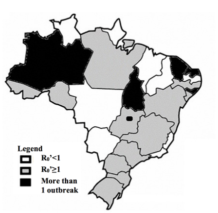 States and Distrito Federal, according to the values of R0’