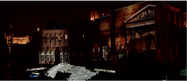 Figure 5. Screenshot from the projection