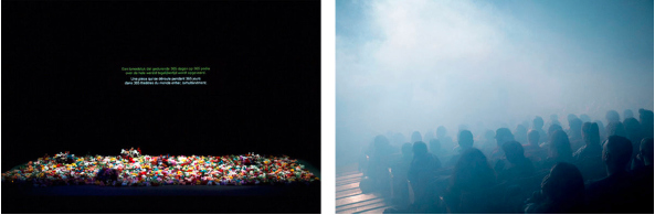 Figura 5. Fotografas de la escena “Altar” de la obra teatral La plaza (2018), de El Conde de Torrefiel