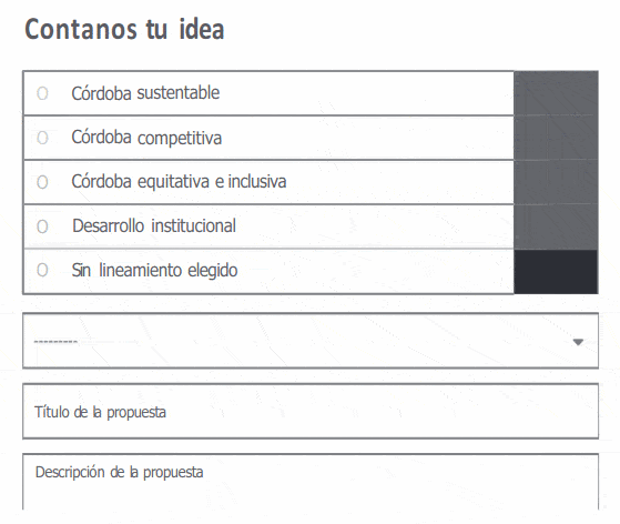 Sección “Participación” del sitio municipal de gobierno abierto