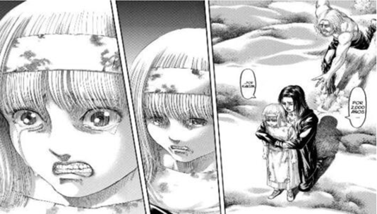 Escena del manga de Shingeki no Kyojin