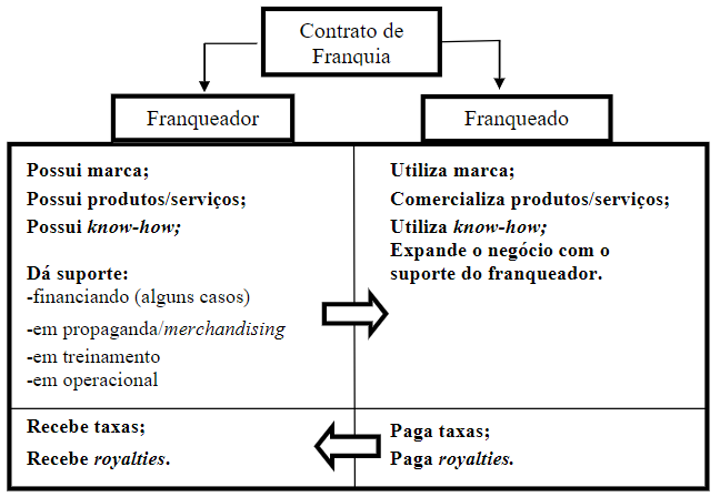 Rela&ccedil;&atilde;o entre franqueador e franqueado em um contrato de franchising