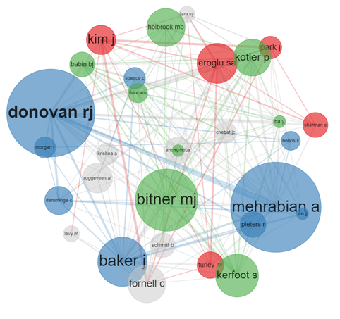 Co-citation network of authors.