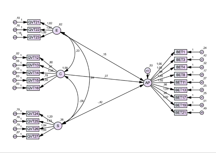 Positive affect model (WBWS)