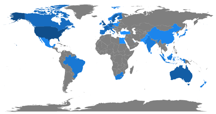 World scientific production of organizational tensions