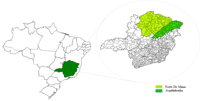 Mesorregiões de estudo
