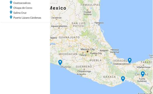 &ndash; Location of EEZs in Mexico On April 6 2018 the Coordination Agreement for the Establishment and Development of the EEZ of Progreso Yucat&aacute;n is signed for the purposes of this analysis this zone is excluded