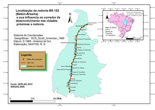 &ndash; Mapa BR &ndash; 153 Bel&eacute;mBras&iacute;lia