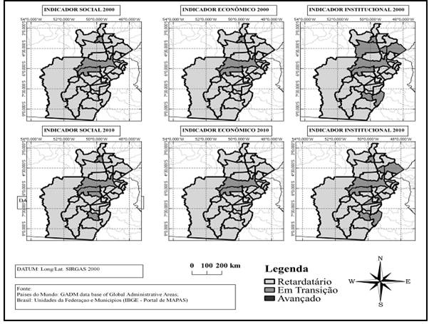 &ndash; Mapas da Distribui&ccedil;&atilde;o dos Indicadores Parciais