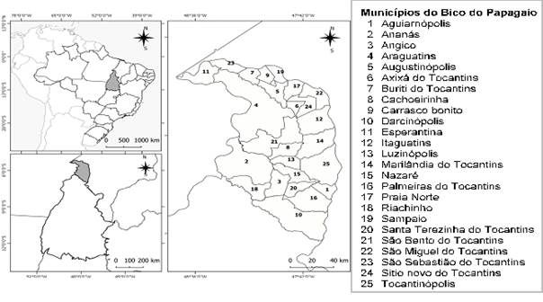 – Mapa Localização do Bico do Papagaio Tocantins