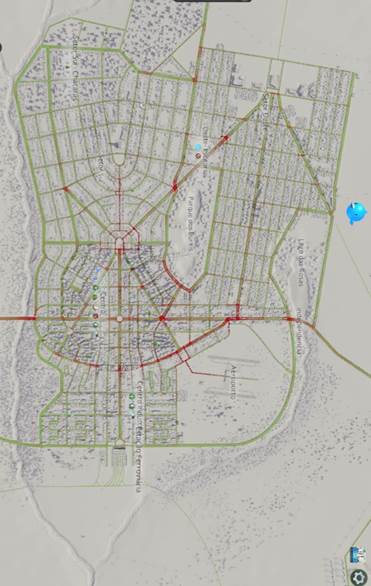 – Tráfego de veículos  simulação no software Cities Skyline