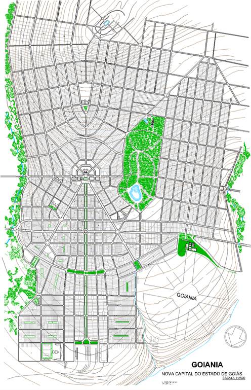 – Planta do Plano original de Goiânia