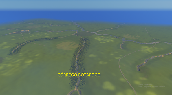 – Simulação geral dos cursos d’água do Plano original de Goiânia