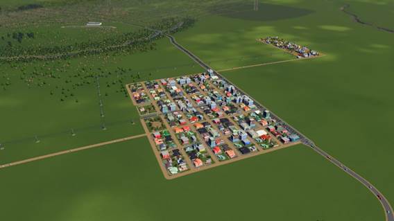 – Imagem de Campinas no software Cities Skyline