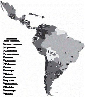 18 países de América Latina y 13 países de Europa y más de 230 académicos