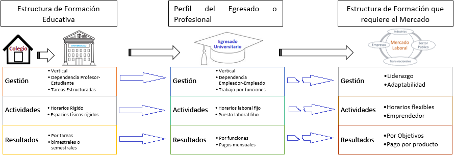 Estructura de formaci�n educativa y de requerimiento del mercado laboral