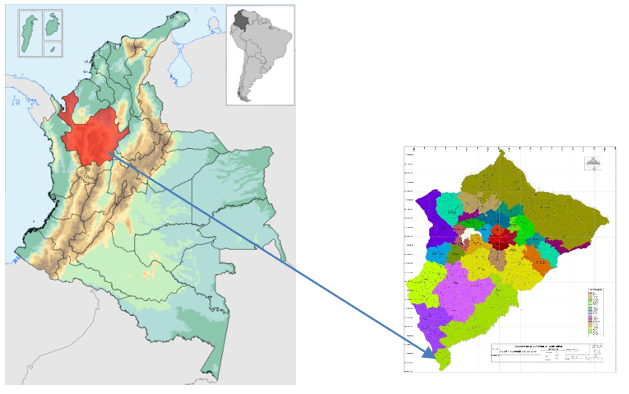 Esquema territorial del municipio de Jeric&oacute;.