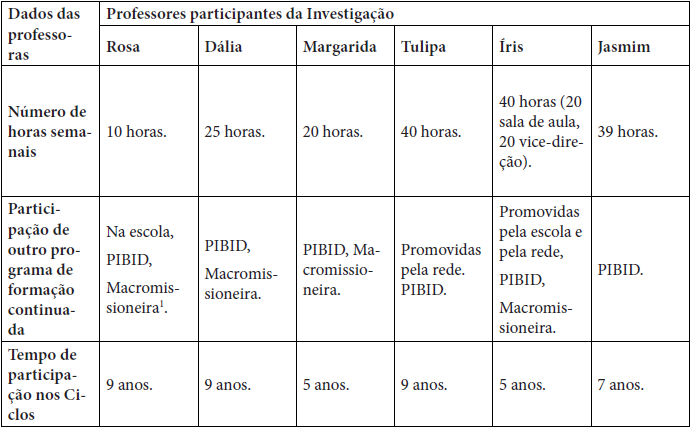 Perfil e formação das professoras de Ciências (continuação)