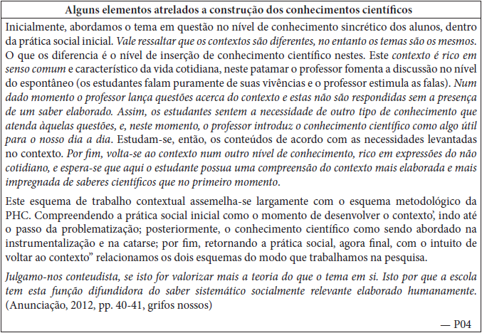Um dos sentidos dados aos conte�dos