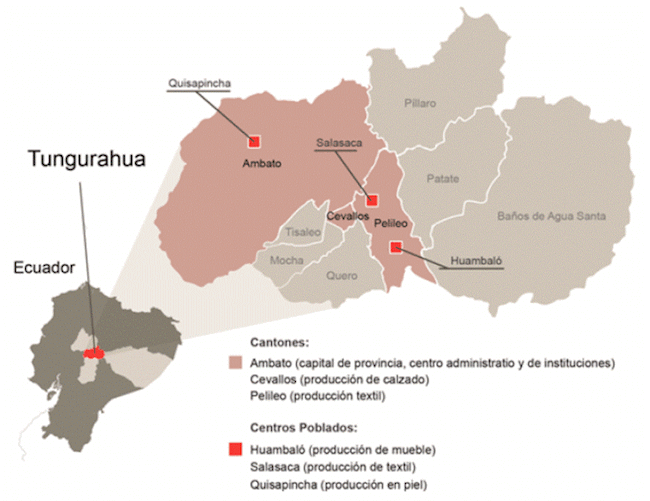 Centros poblados de producción artesanal 