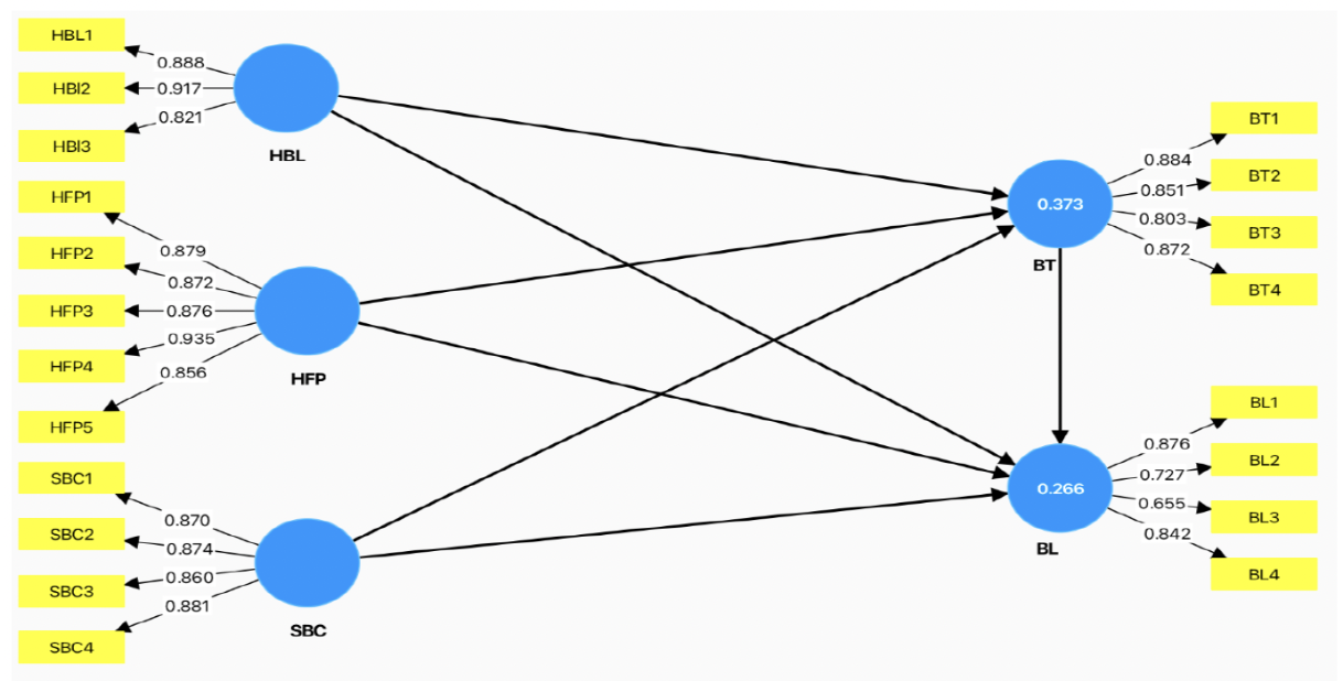 Result of Assessment of Lower Order Constructs