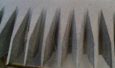 Dientes del virador después del proceso de chorro abrasivo