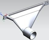 Conducto de aire dise&ntilde;ado, software Siemens Nx11.0.