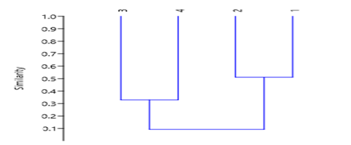 Dendograma de similitud de Bray-Curtis