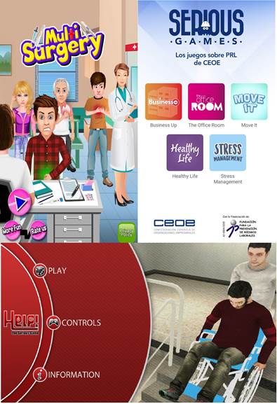 Serious Games (CEOE), Help! and Multi Surgery Initial Screen