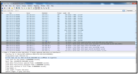 Captura Wireshark